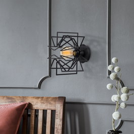 Opviq Nemrut - N-953 Lámpara de pared de metal negro